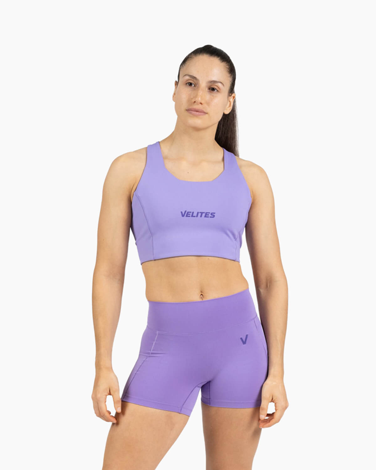 High neck bra Holo Velites front color_Wisteria