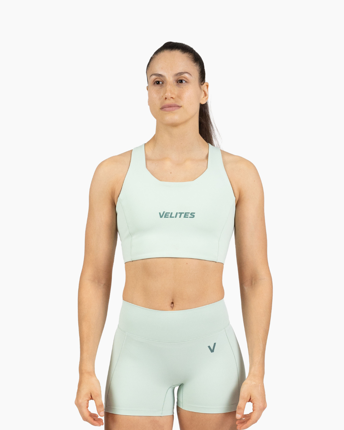 High neck bra Holo Velites front color_Mojito