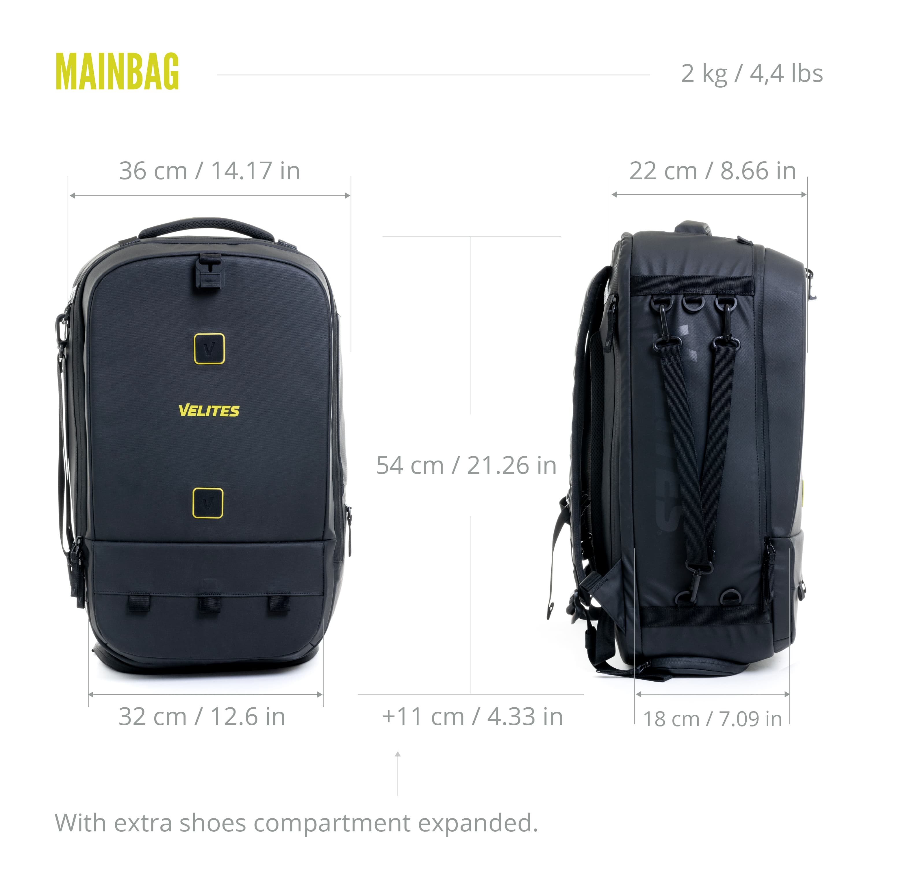 Pack Storm Duradiamond Anthracite backpack + Insulated bottle + Toiletry bag + Internal divider