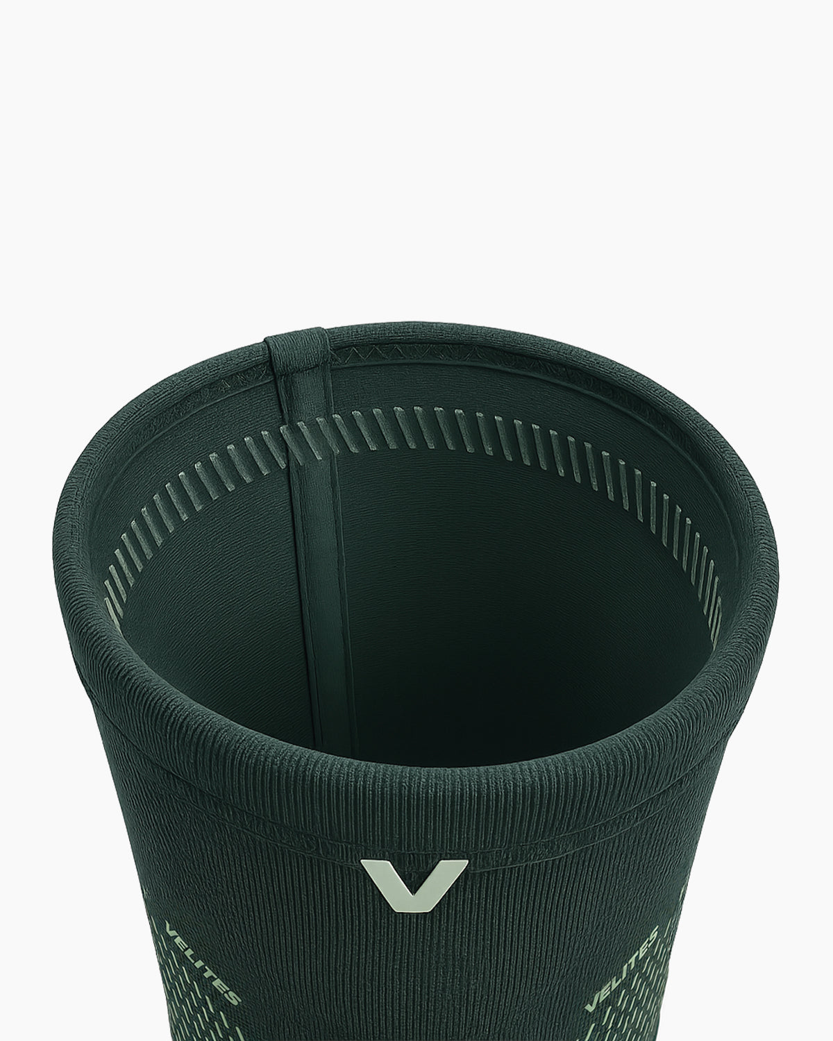 VELITES POWER 7 mm knee sleeve top detail green