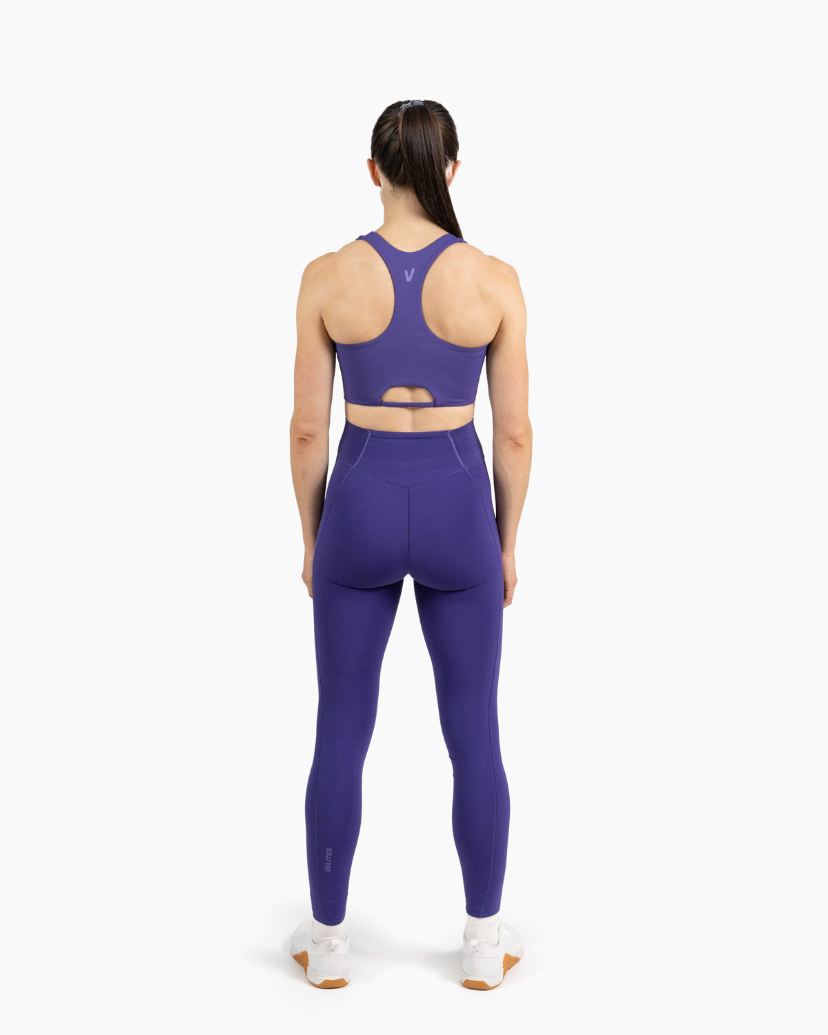 High neck bra Holo Velites female model back color_witchy purple