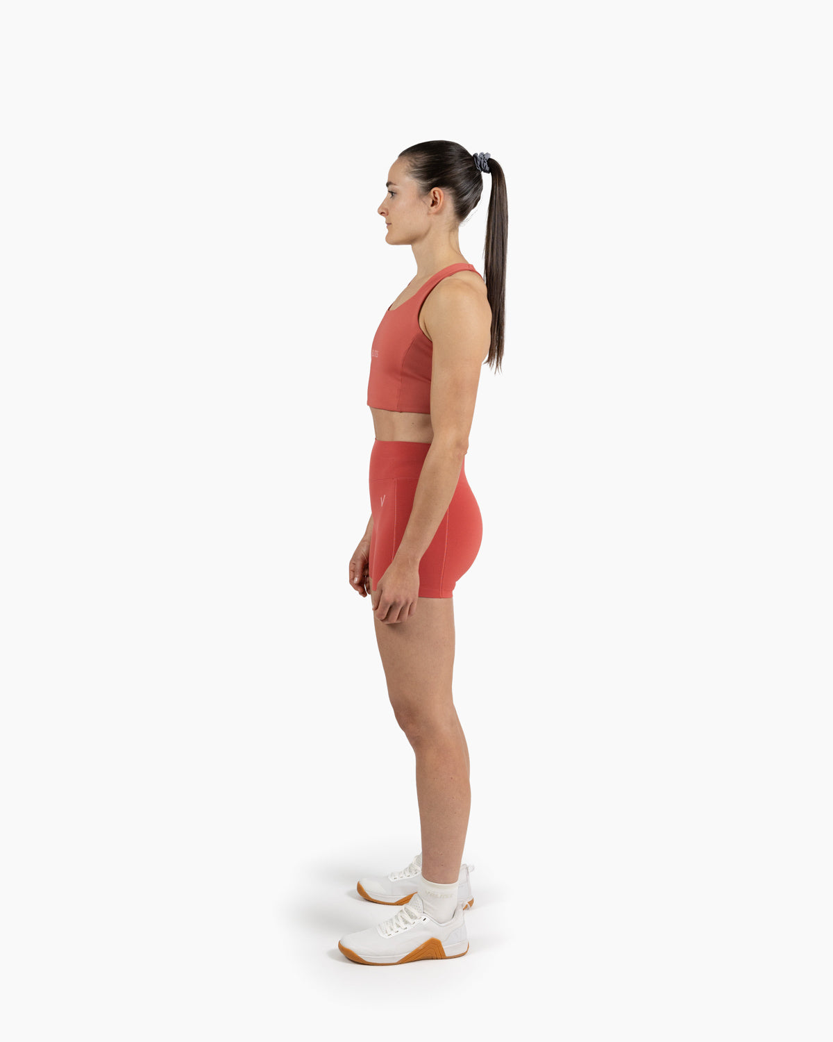 Velites women's Holo short legging side color_Raspberry