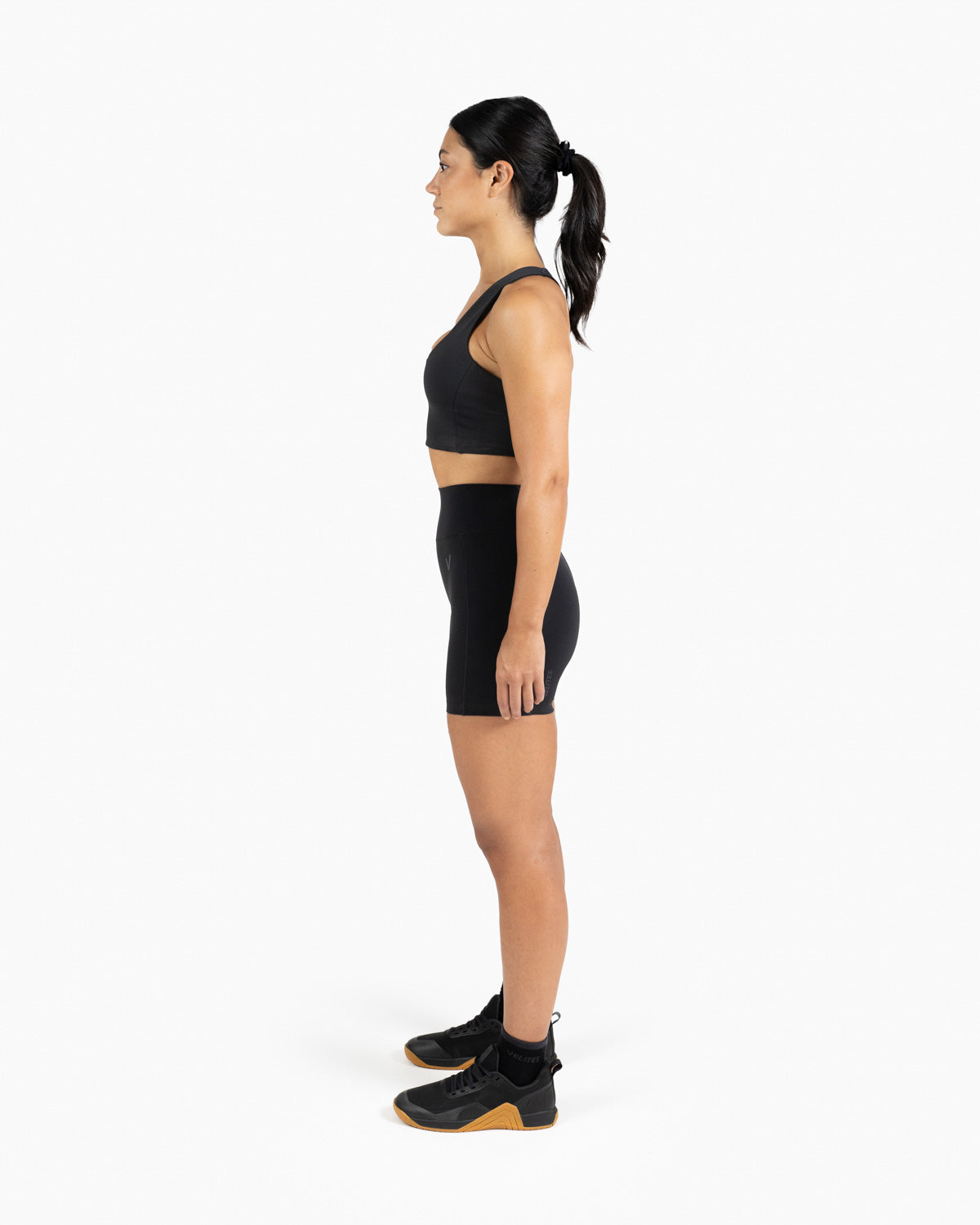 Low neck bra Holo Velites model side color_black