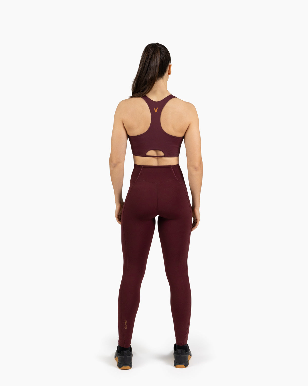 Velites Holo women's long legging back color_Pomegranate