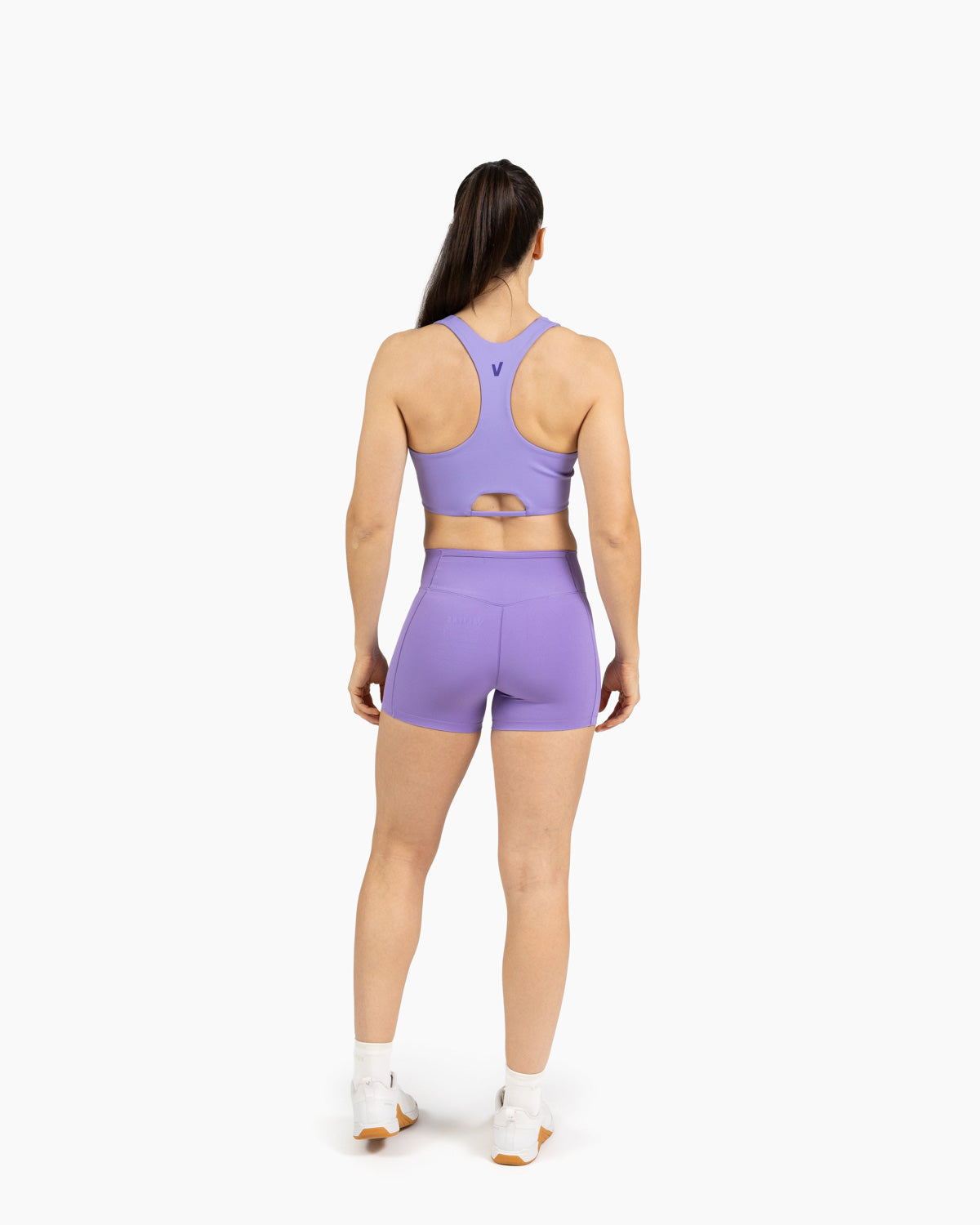 Velites women's Holo short legging back color_Wisteria