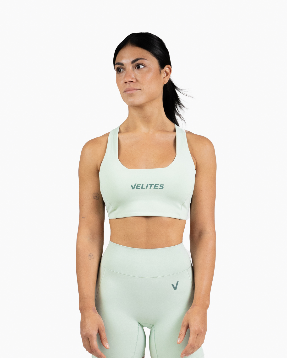 Low neck bra Holo Velites front color_Mojito