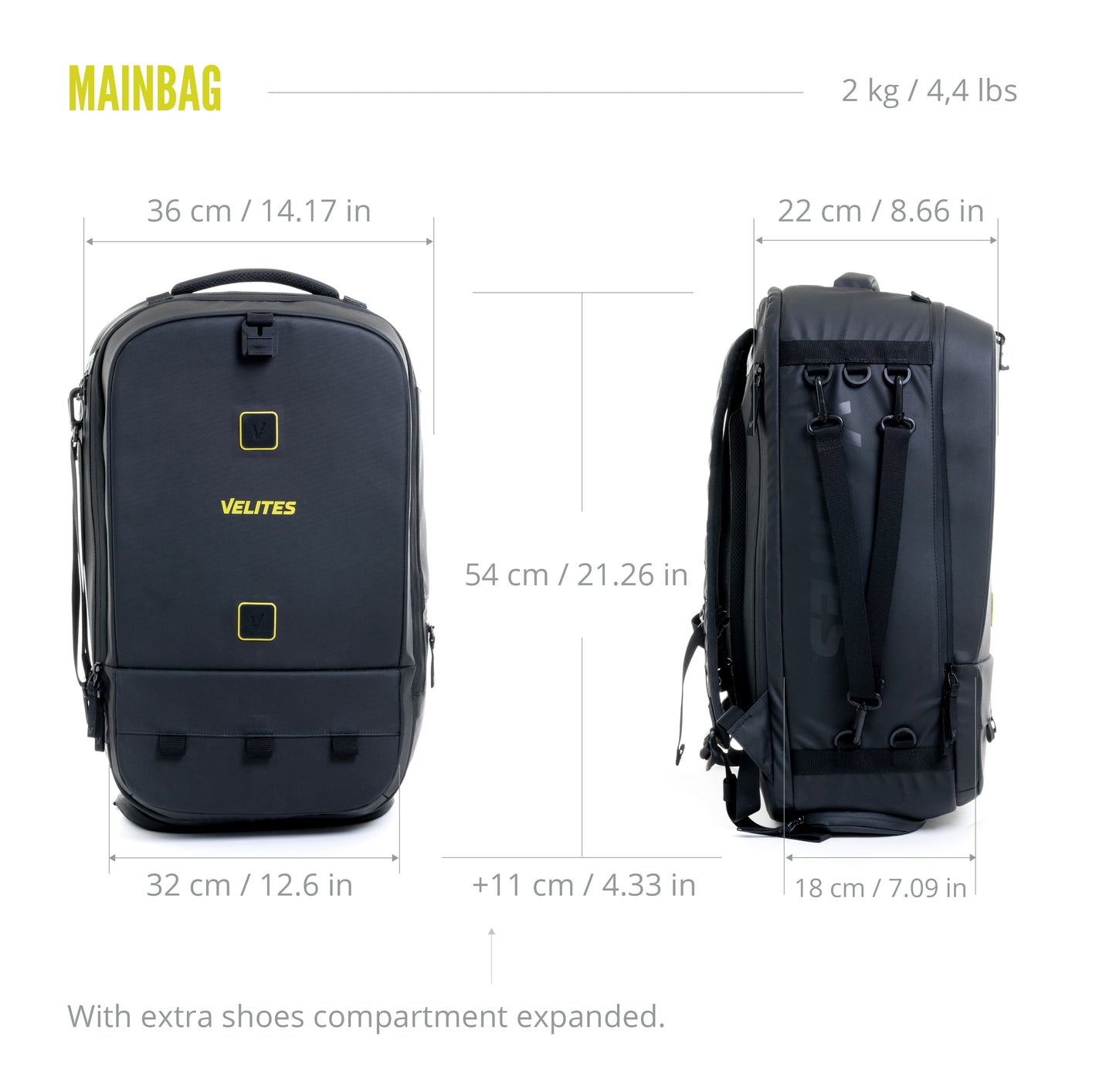 Pack Storm Duradiamond Anthracite backpack + Insulated bottle + Toiletry bag + Internal divider