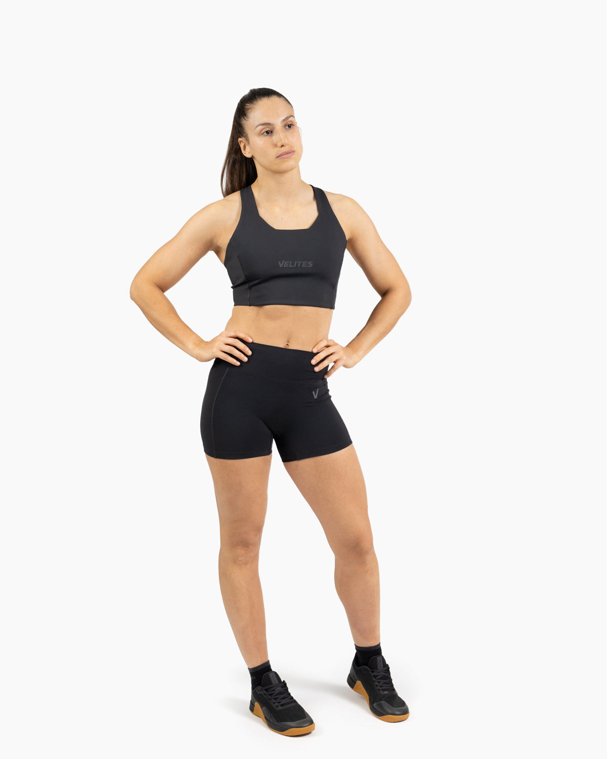 Velites women's Holo short legging movement color_Black