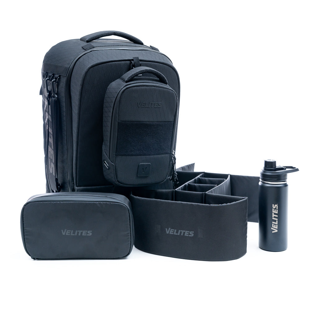 Pack Storm Duradiamond Anthracite backpack + Travel Compressor + Toiletry bag + Internal divider