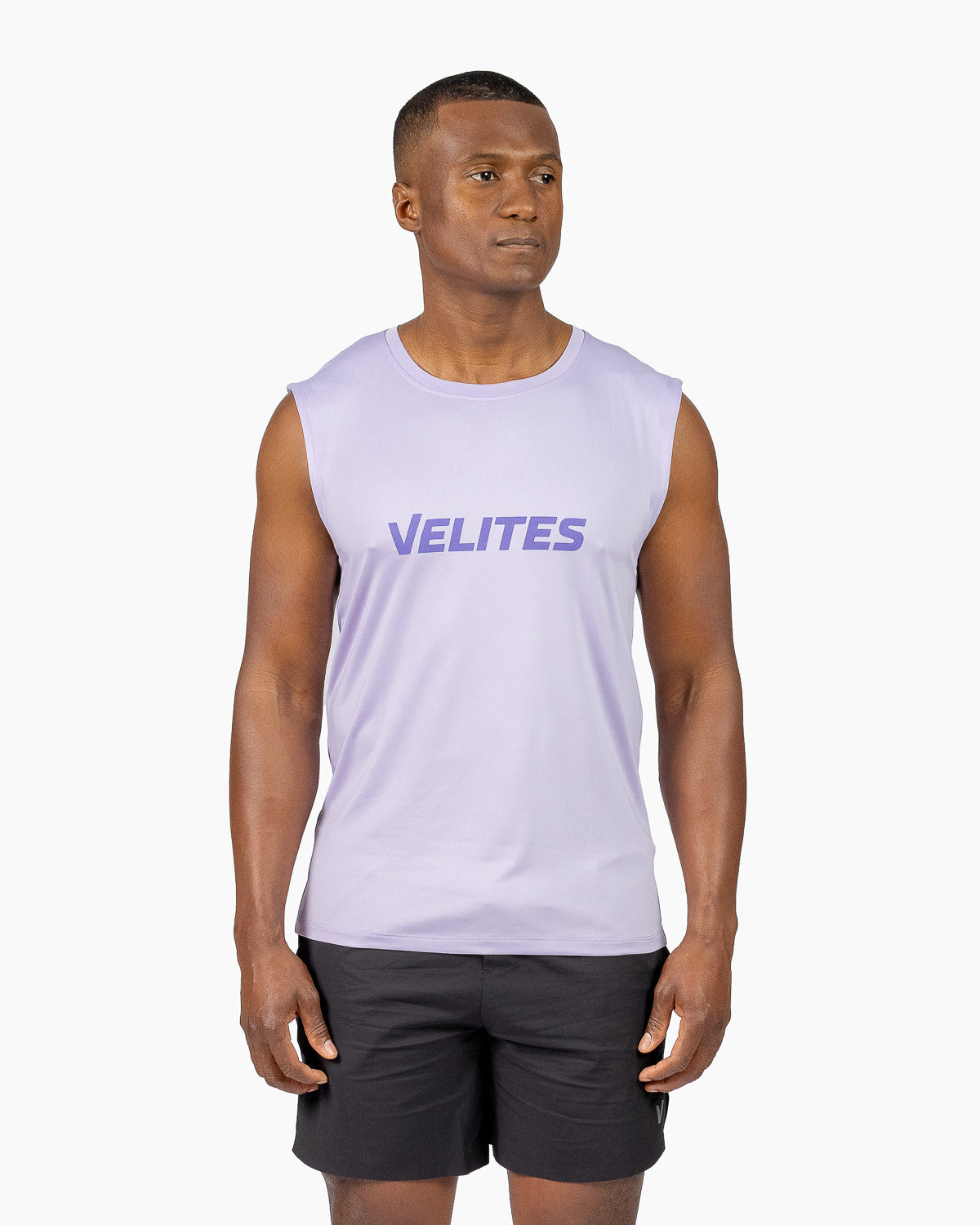Tank Holo t-shirt Velites color Violet front three-quarter view